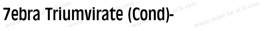 7ebra Triumvirate (Cond)字体转换